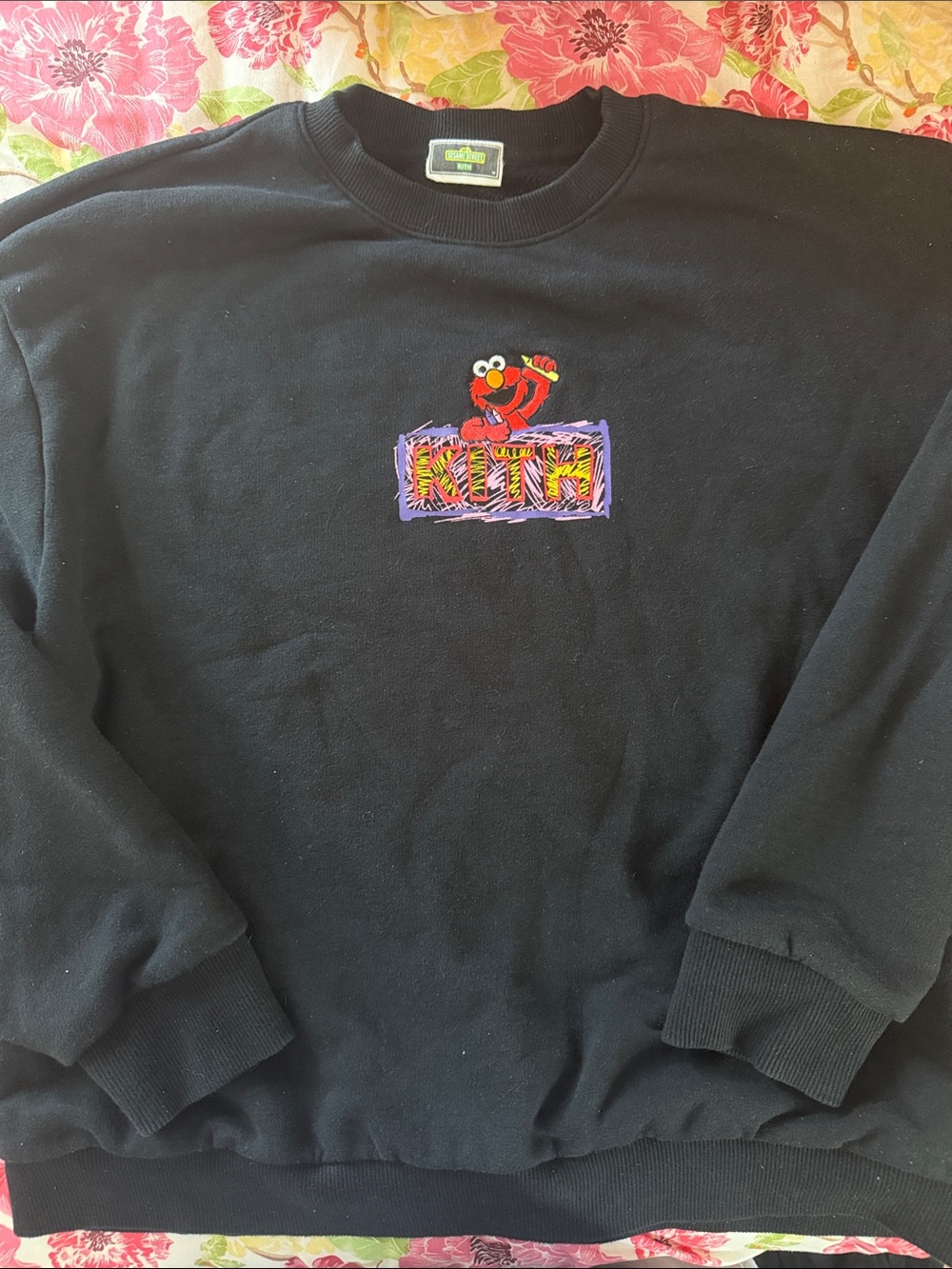 Kith Black Sesame Street Logo Crewneck Sweatshirt M